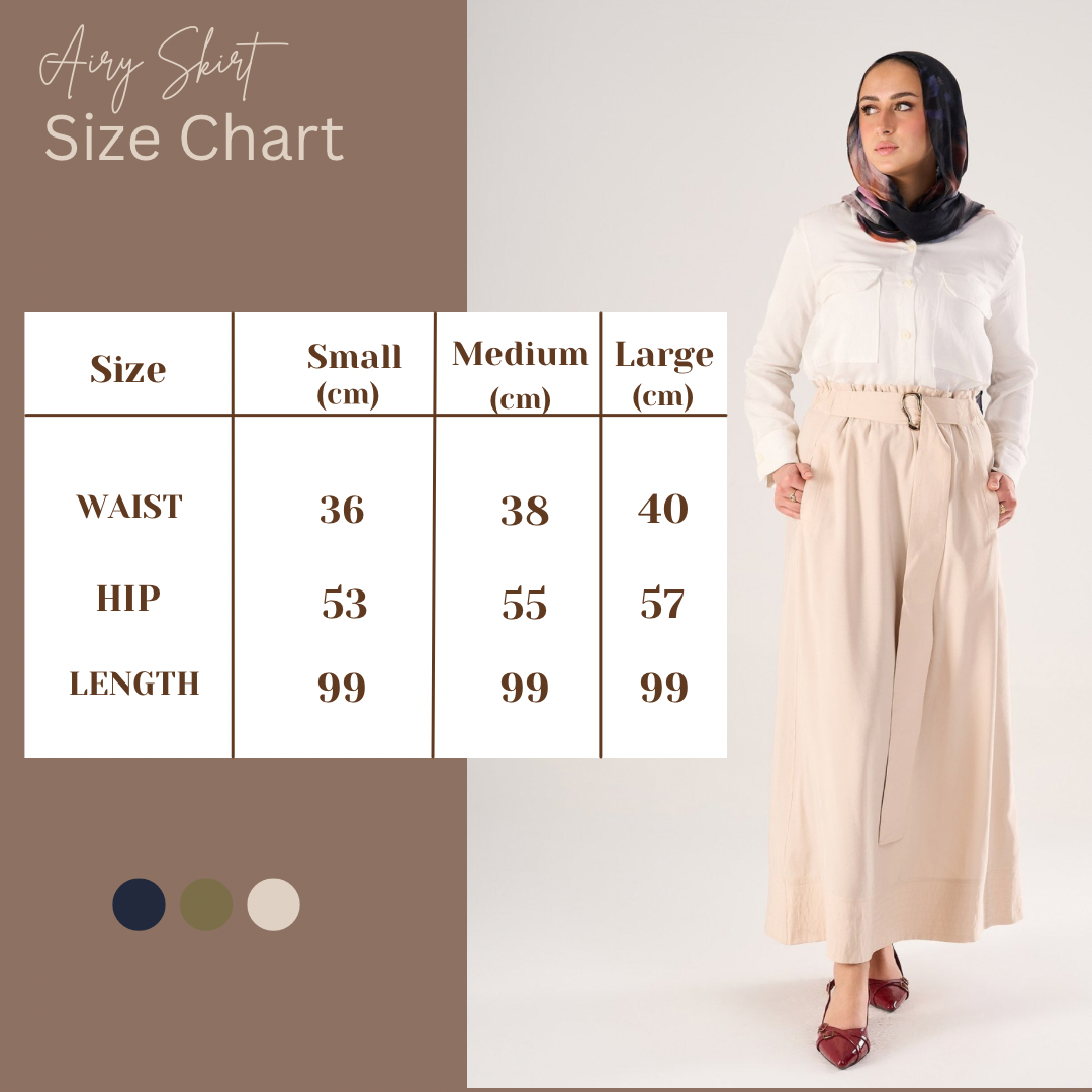Airy Skirt in Creme