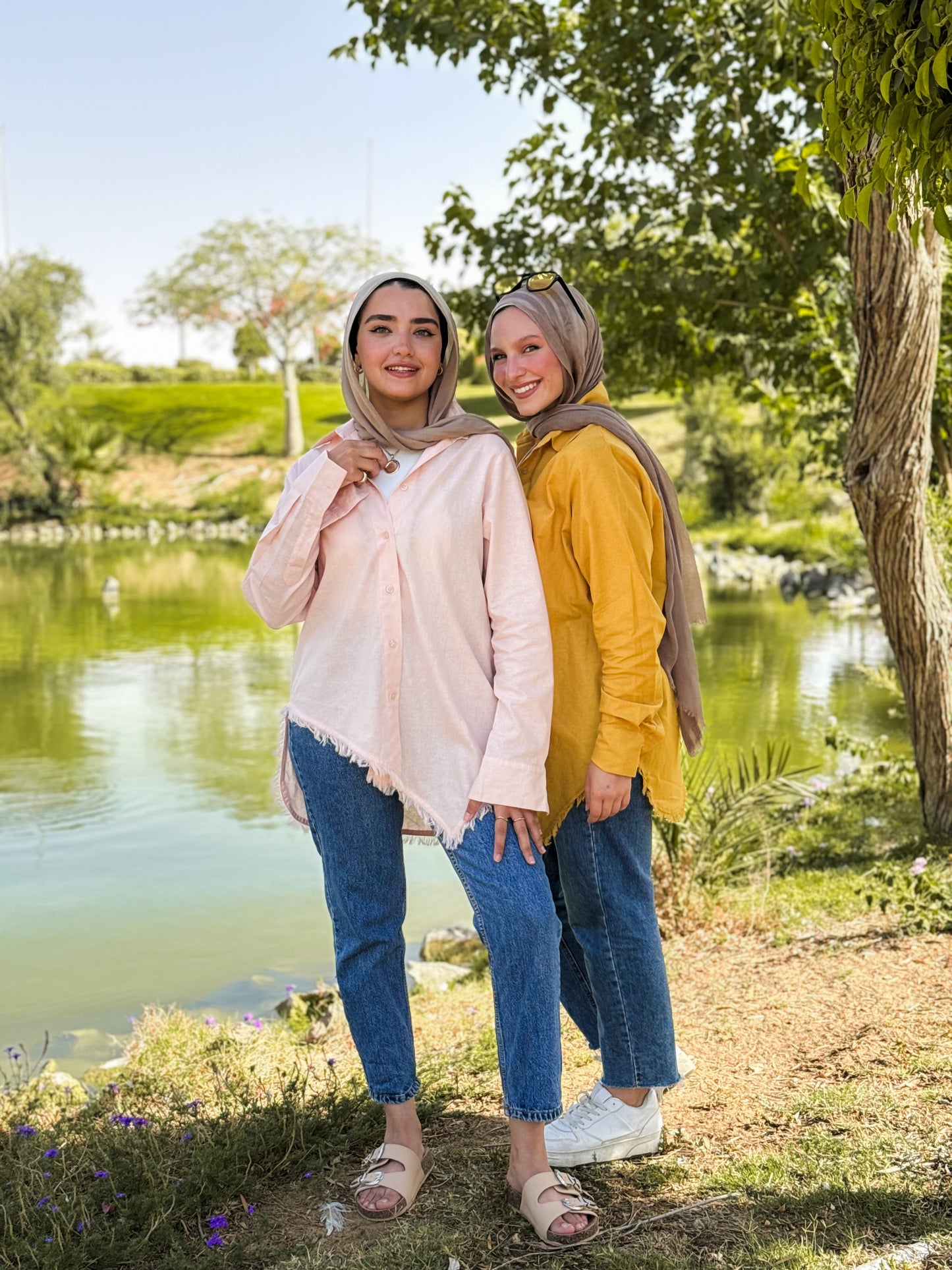 Fringes linen in mustard