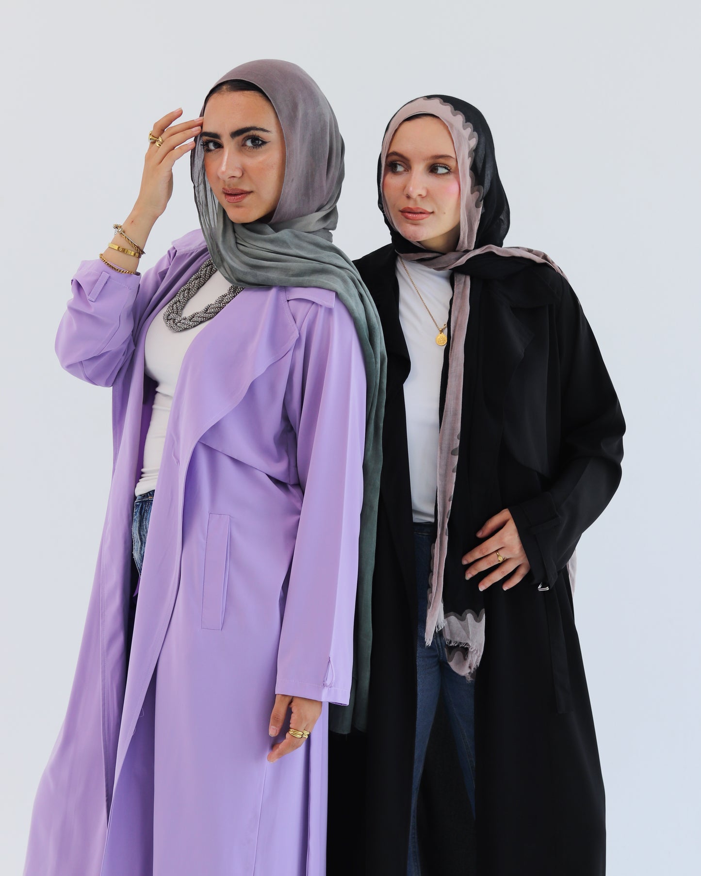 Summer trench coat in lilac