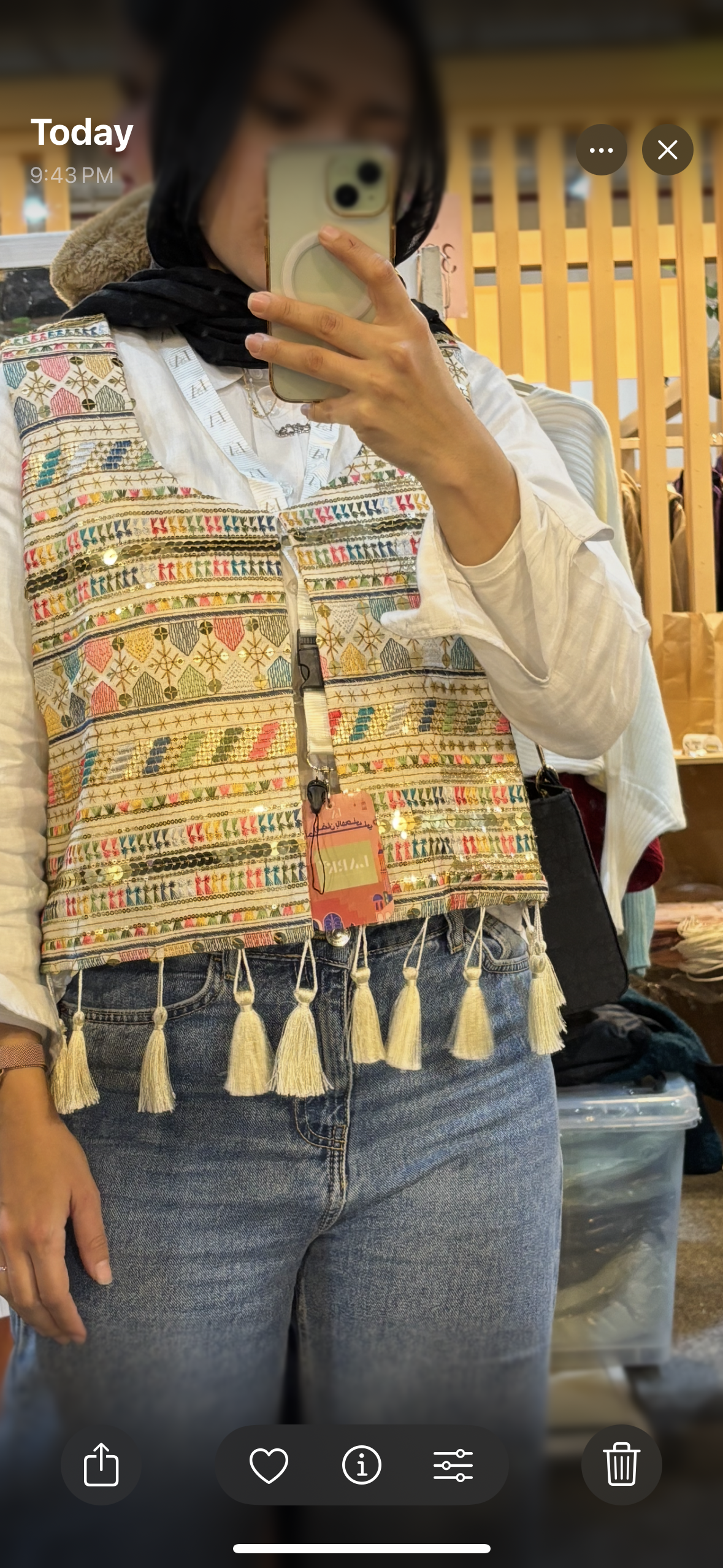 Colorful tassels vest