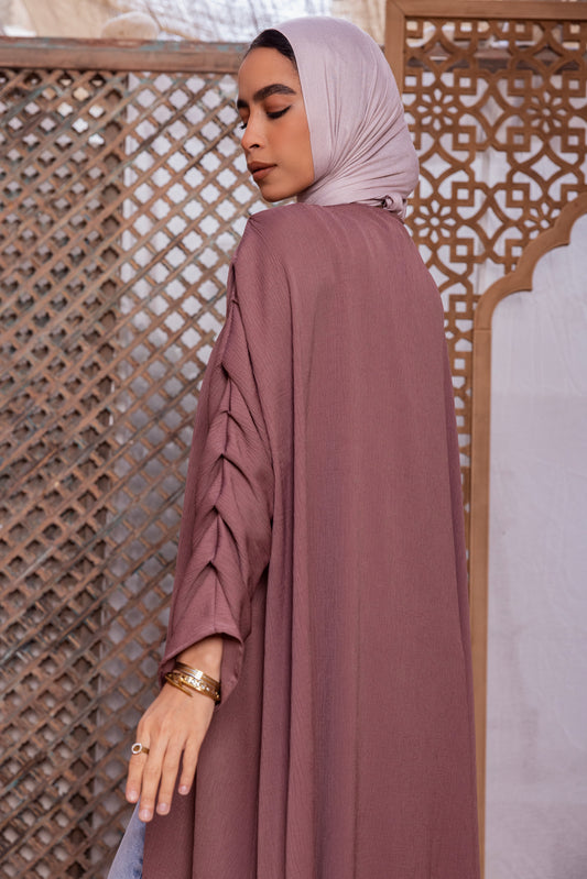 crinkled Abaya in cashmere