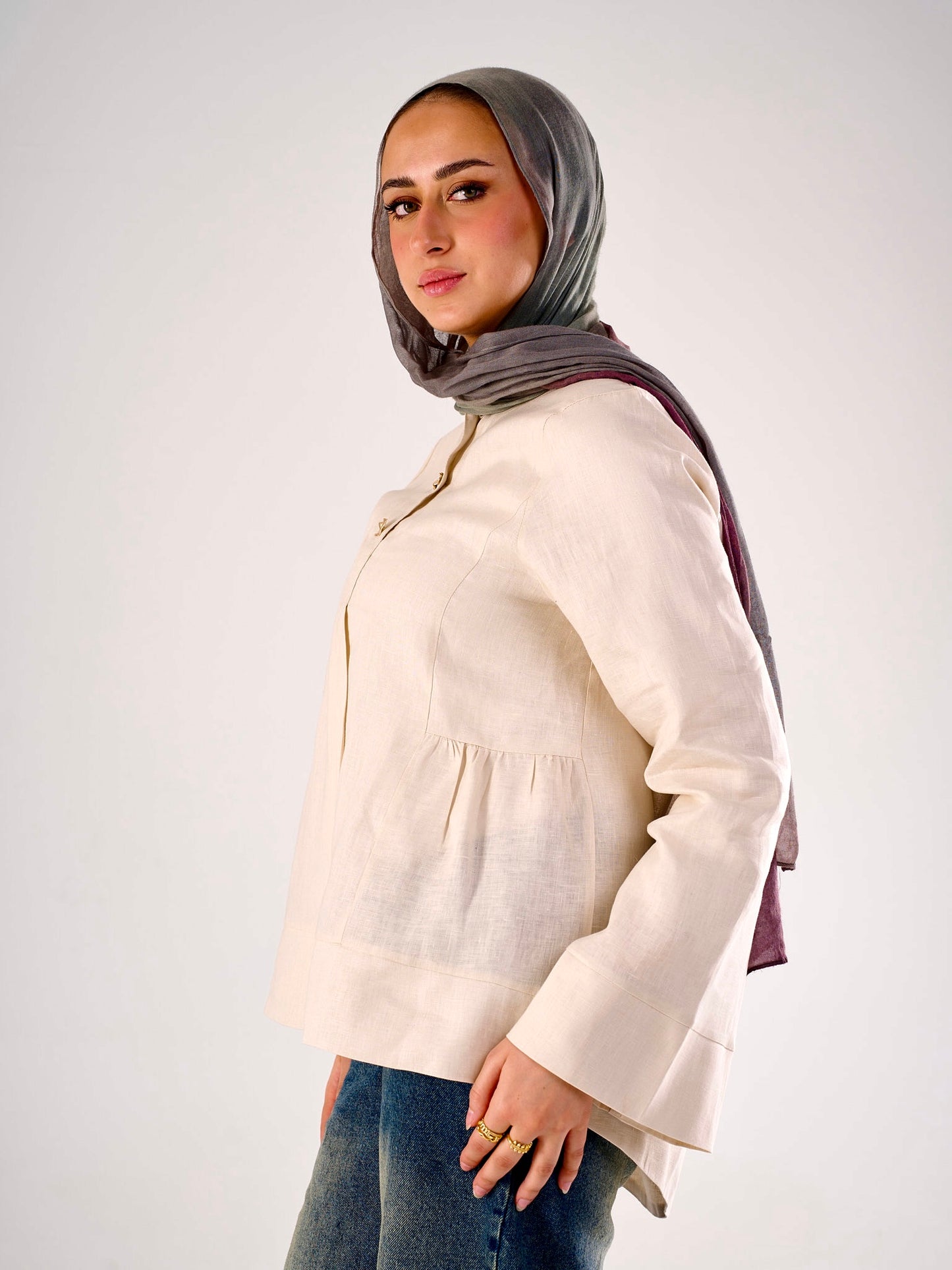 Divine Blouse in Light Beige