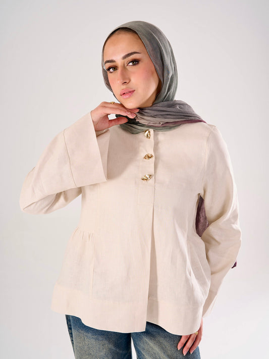 Divine Blouse in Light Beige