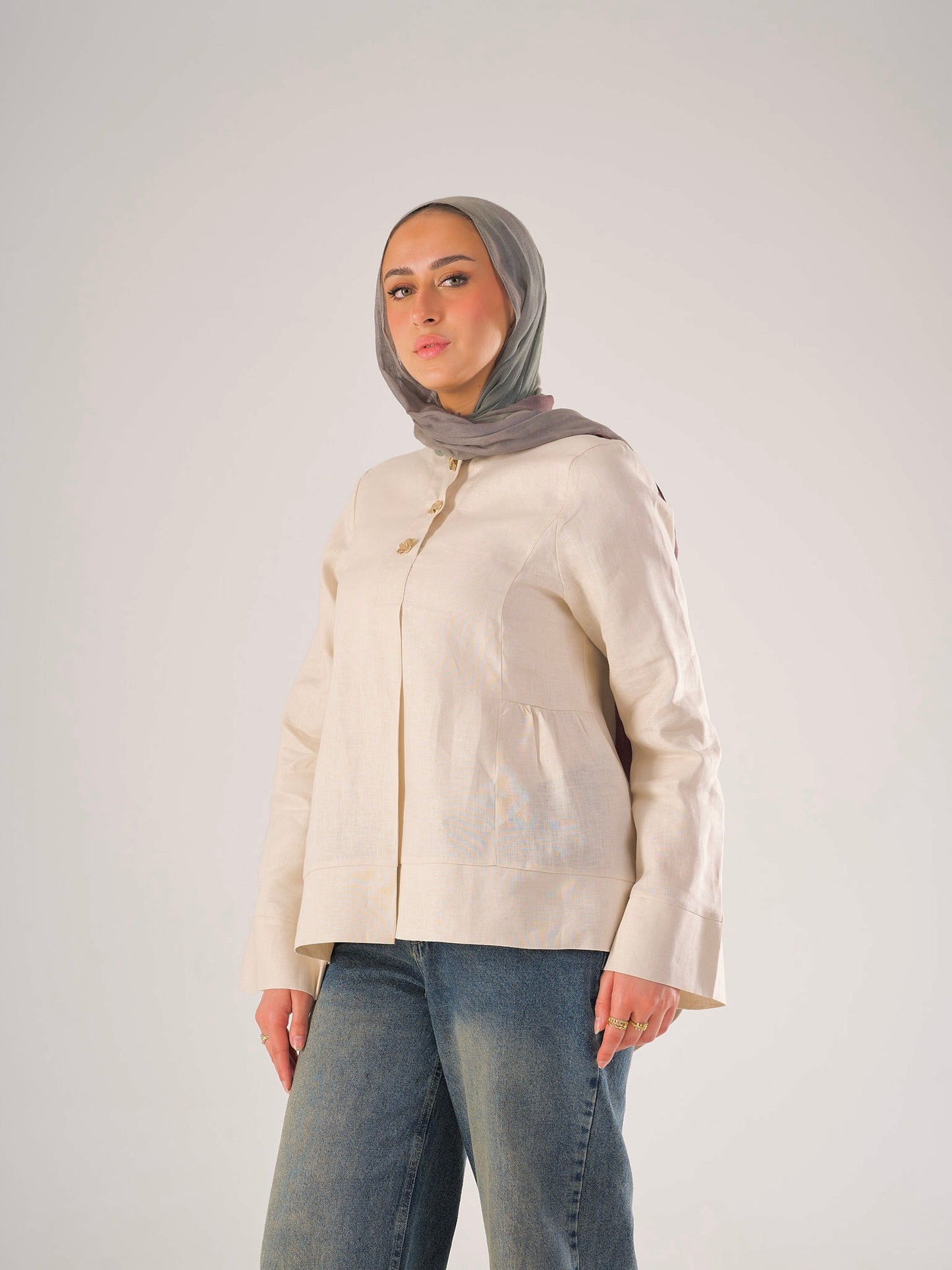 Divine Blouse in Light Beige