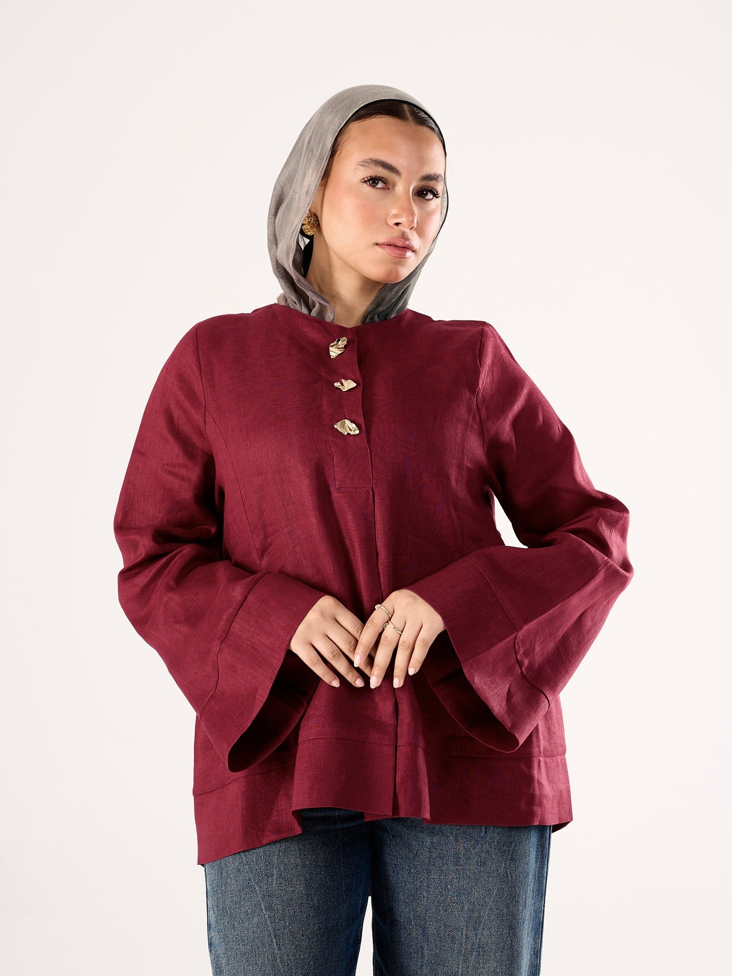 Divine Blouse in dark Maroon