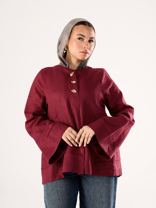 Divine Blouse in dark Maroon