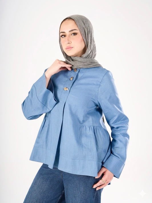 Divine Blouse in Baby Blue