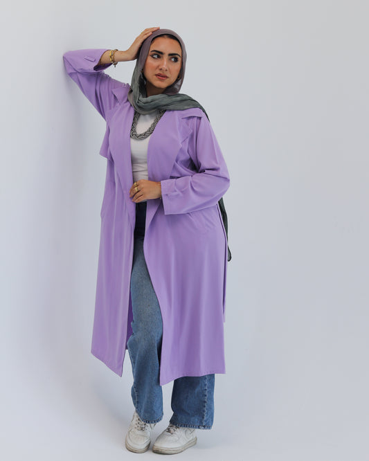 Summer trench coat in lilac
