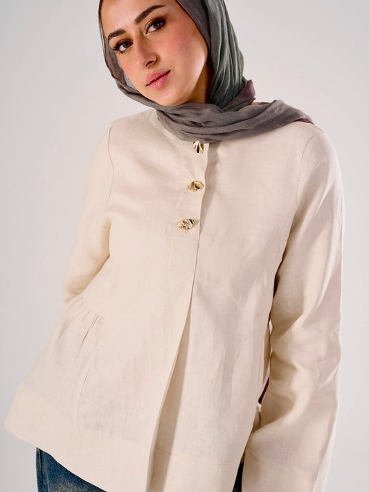 Divine Blouse in Light Beige
