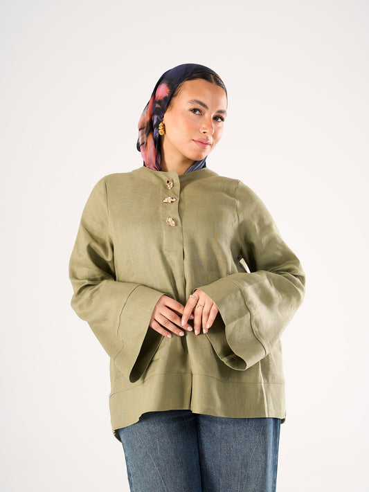 Divine Blouse in Olive