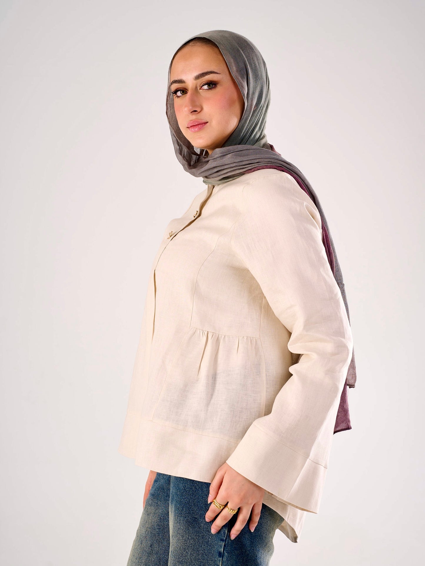 Divine Blouse in Light Beige