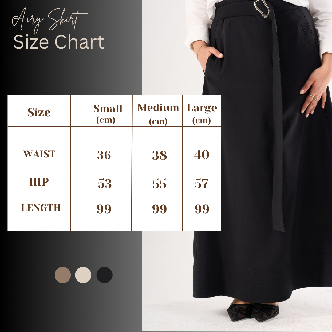 Airy Skirt in Black
