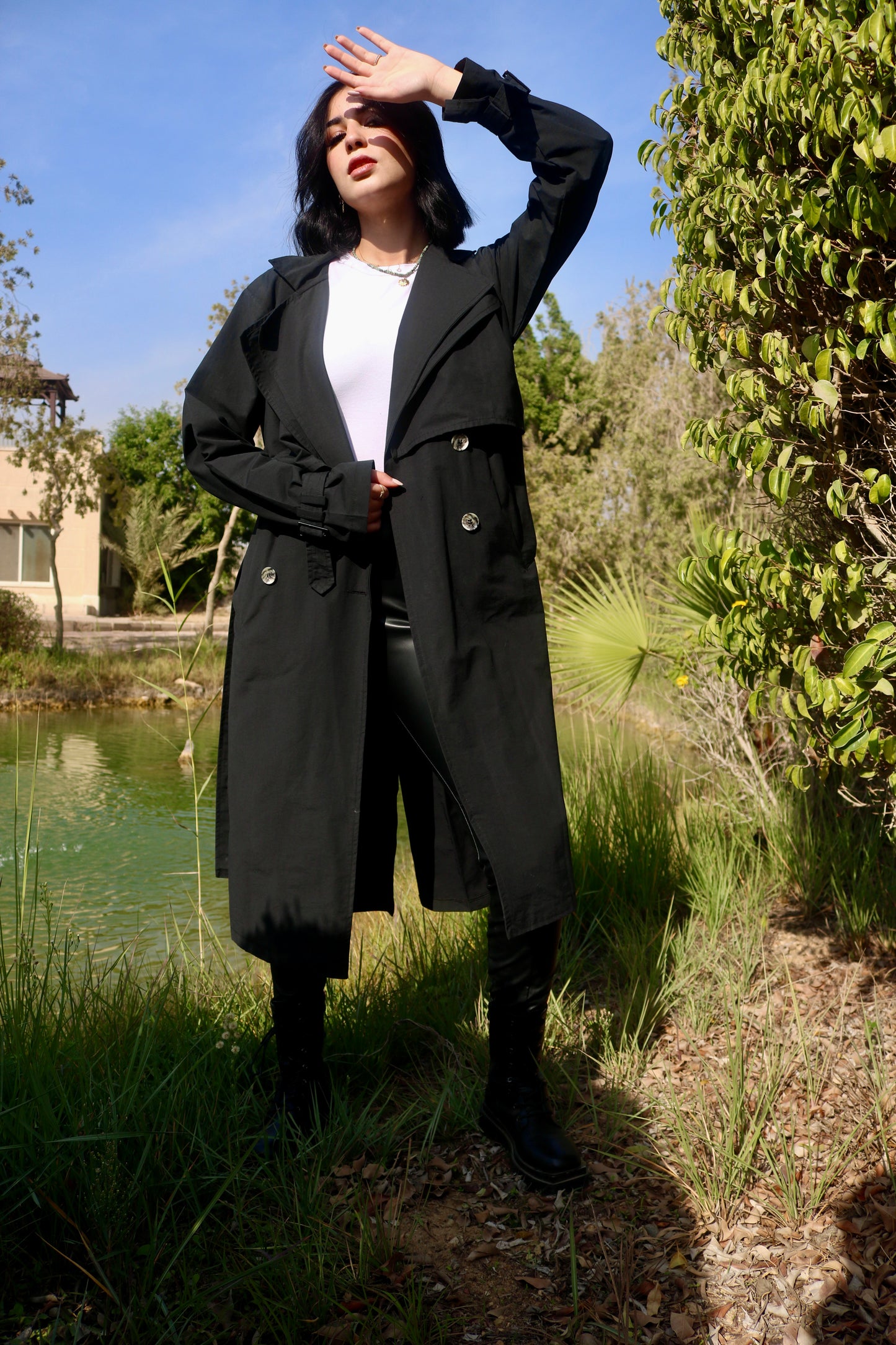 Bliss Trench Coat In Black