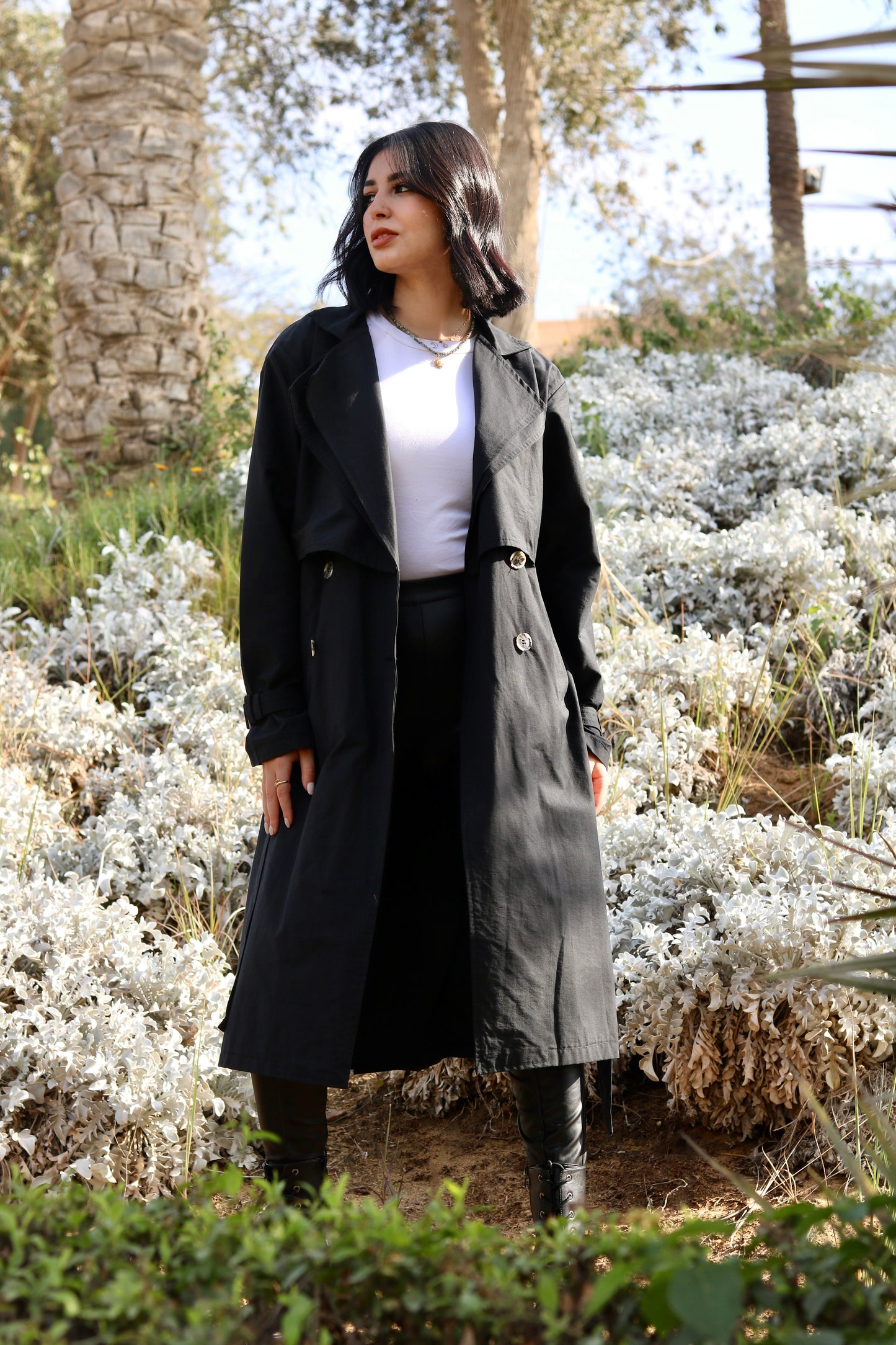 Bliss Trench Coat In Black