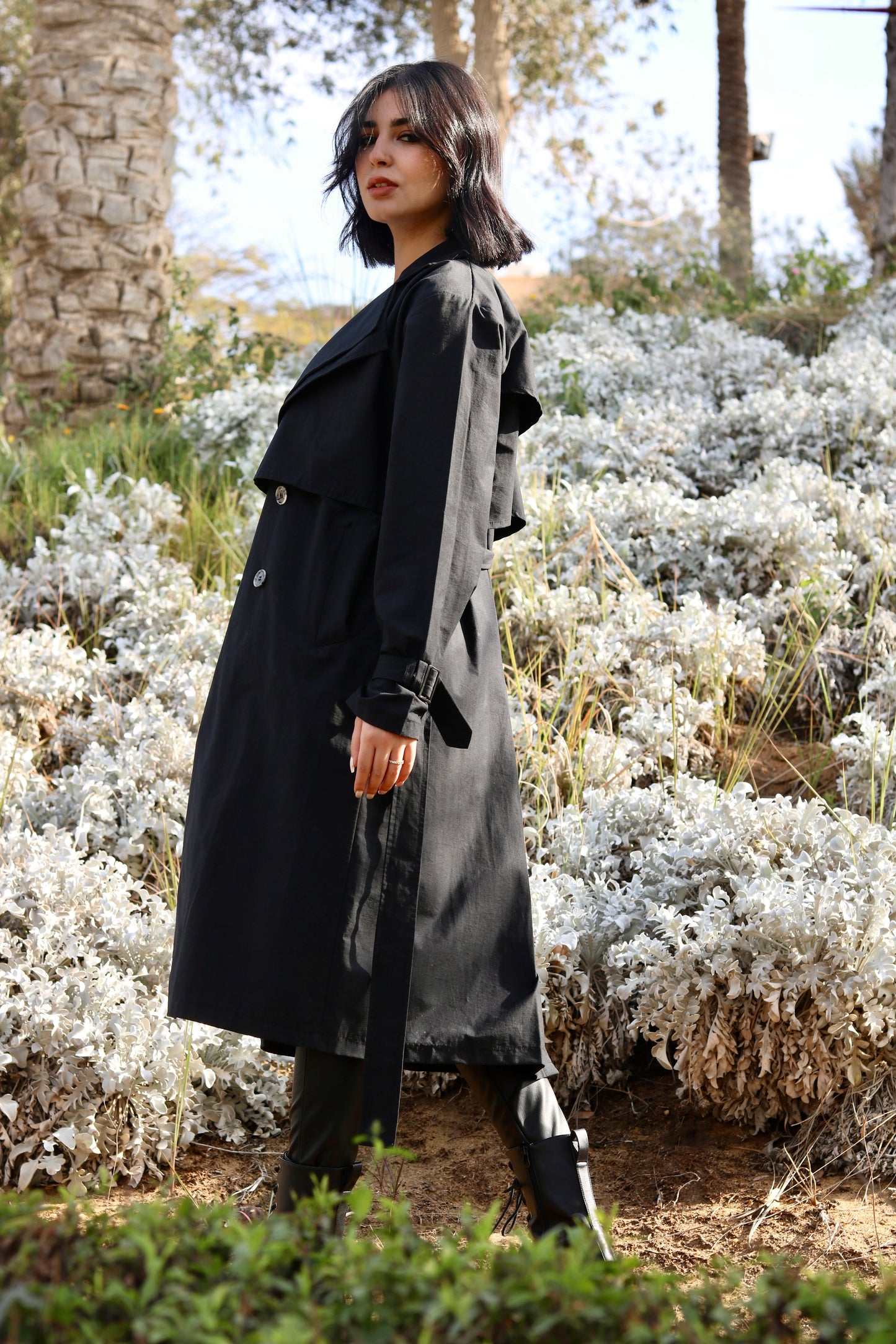 Bliss Trench Coat In Black