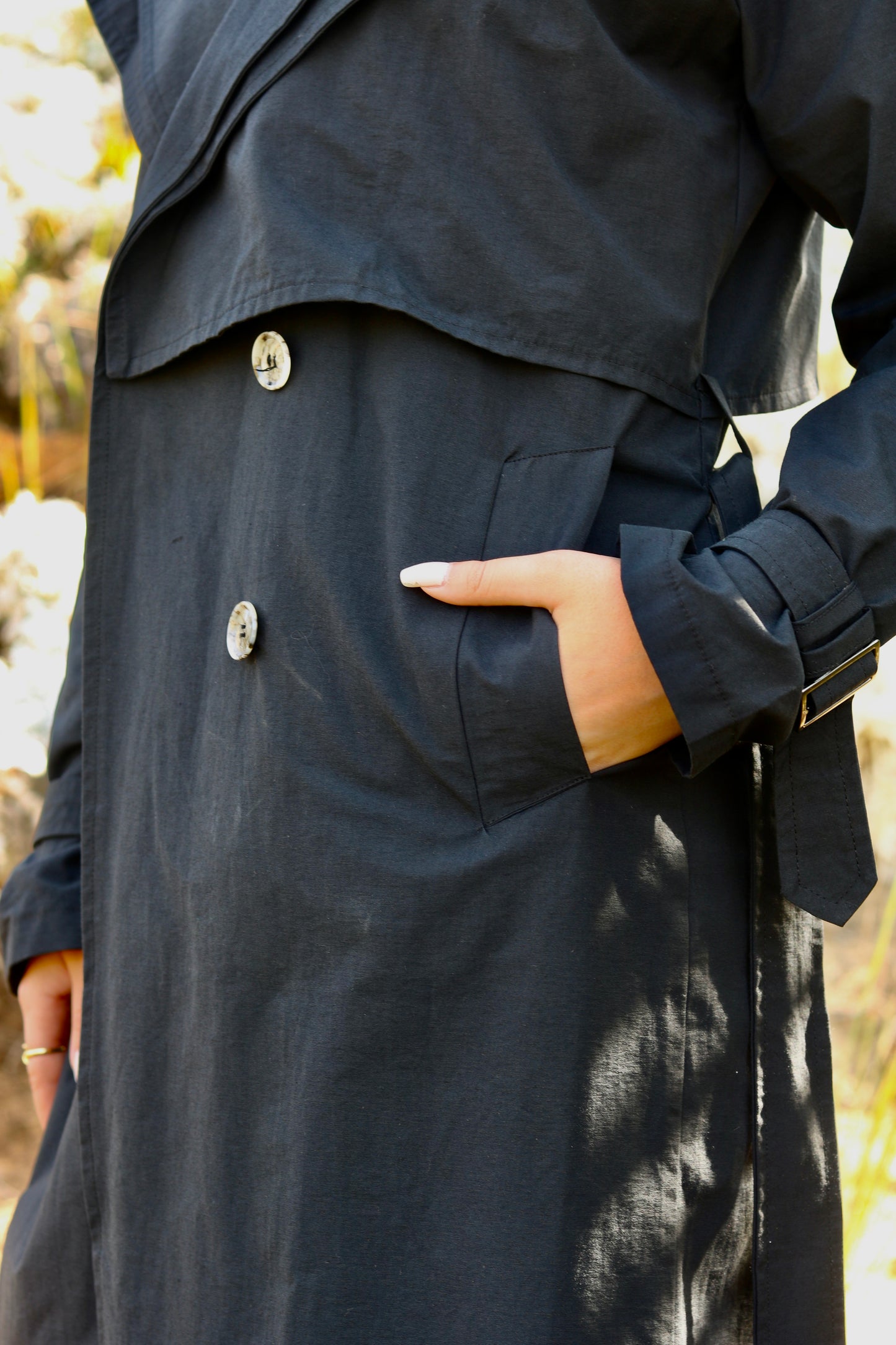 Bliss Trench Coat In Black