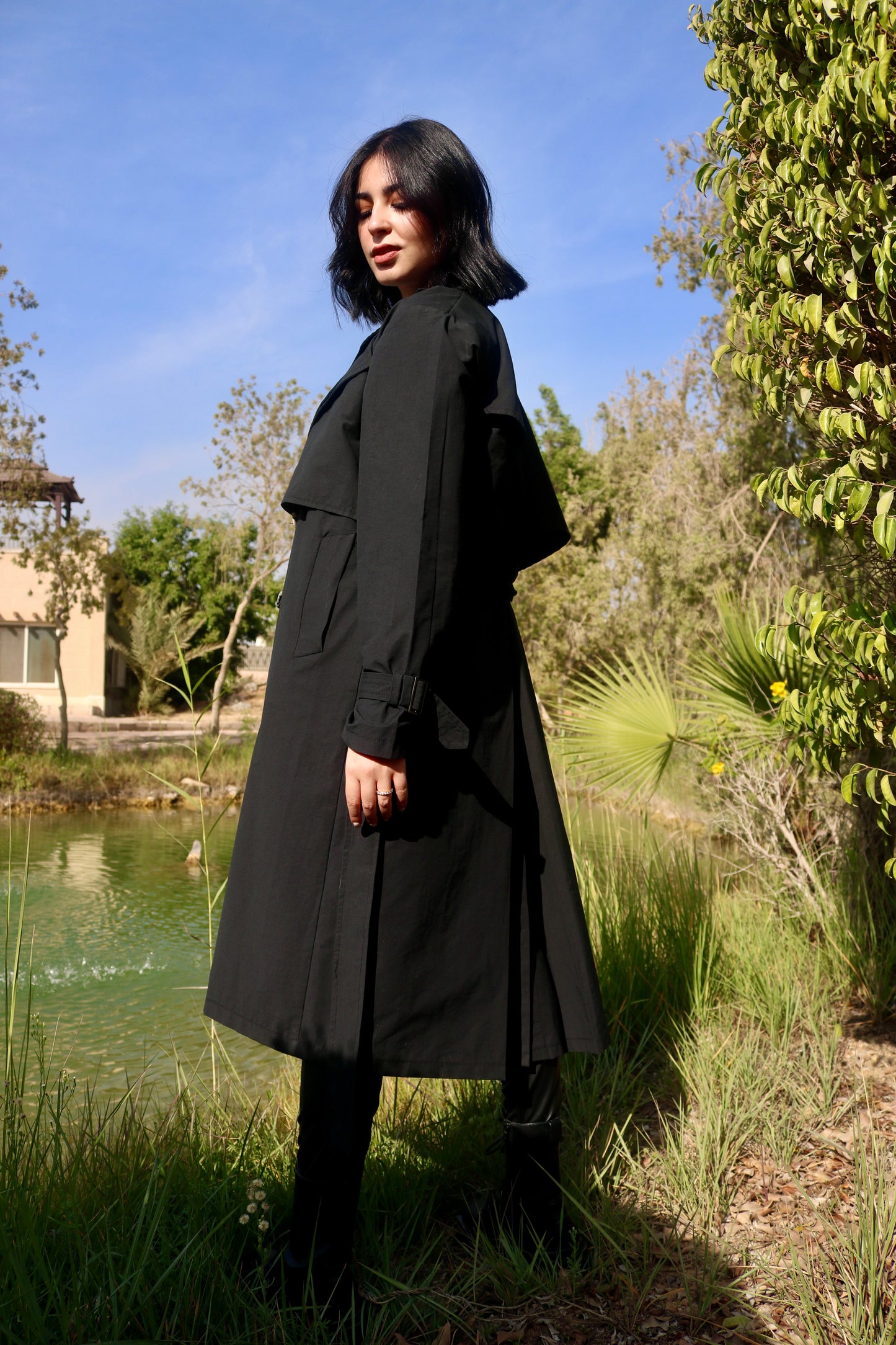 Bliss Trench Coat In Black