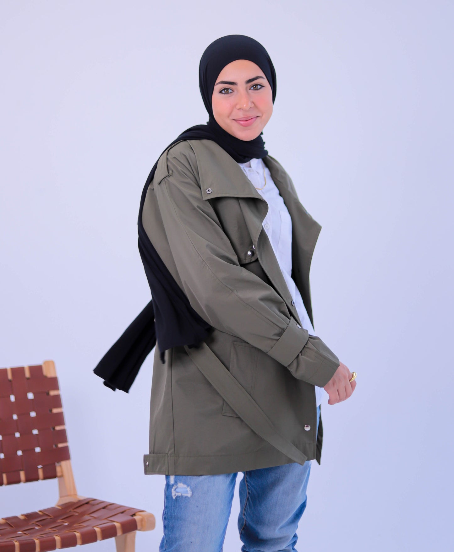 Waterproof olive jacket