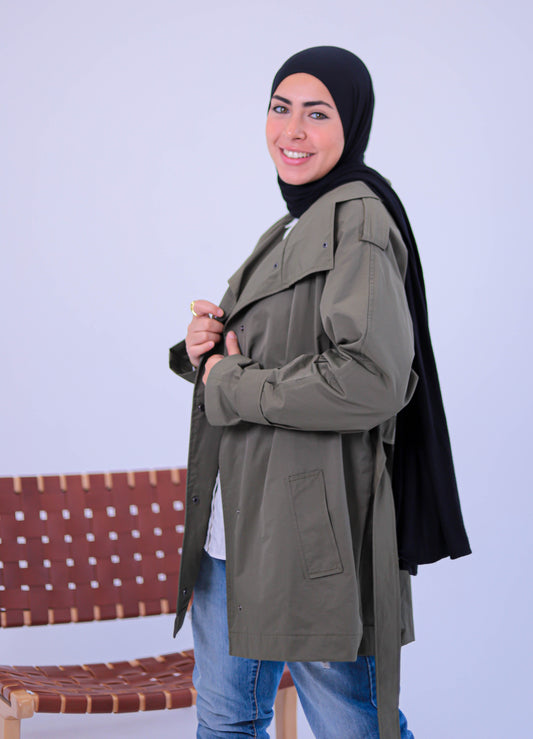 Waterproof olive jacket