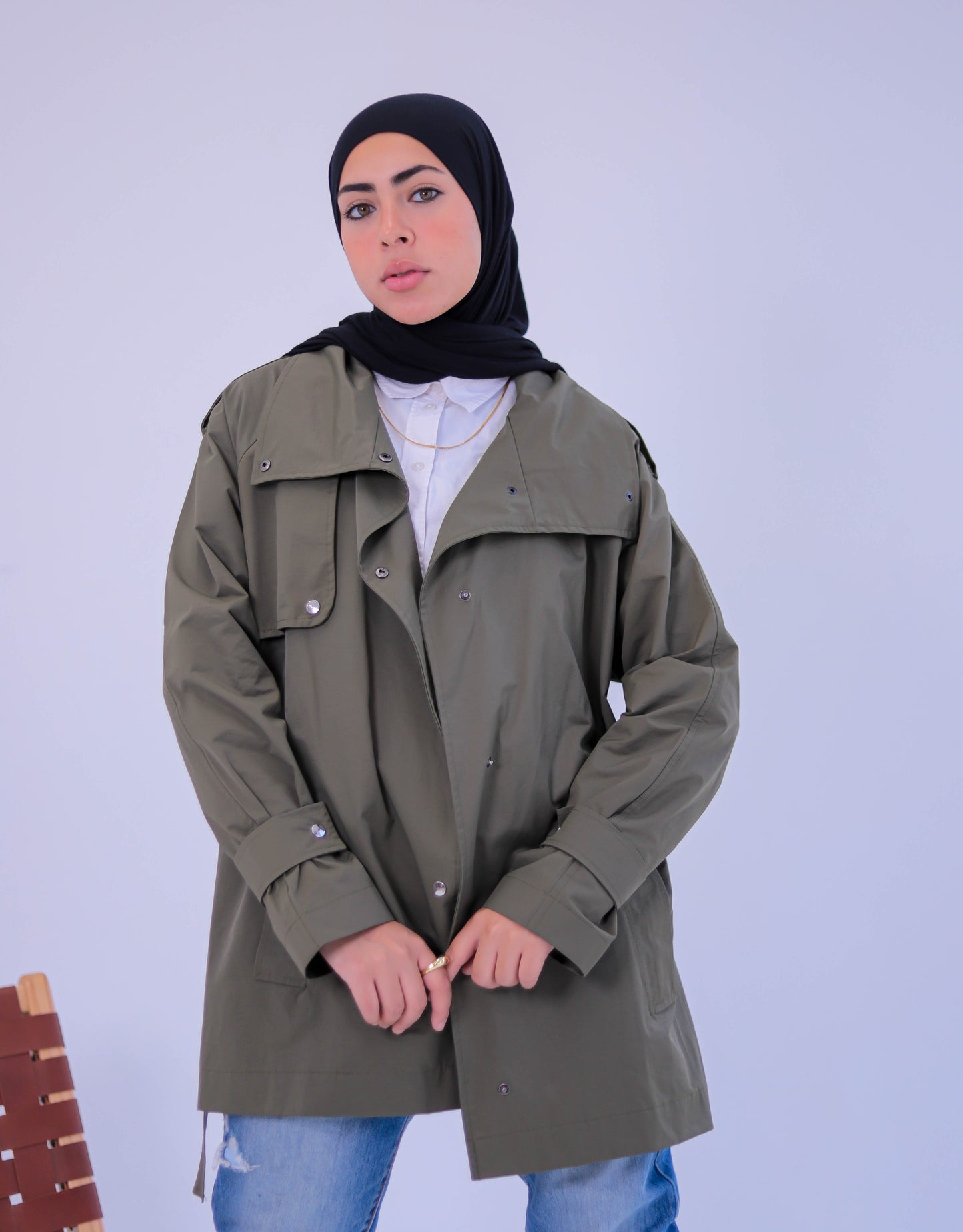 Waterproof olive jacket